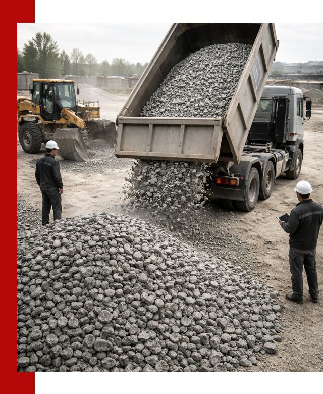 Доставка гранитного щебня фракции 20-40 в Петергофе