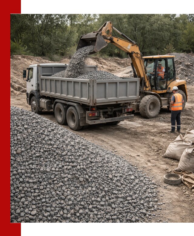 Доставка гравийного щебня в Петергофе оптом и в розницу
