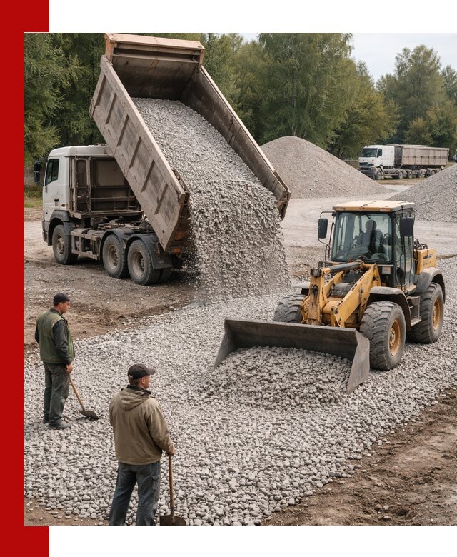 Купить гравийный щебень фракция 20-40 в Петергофе с доставкой