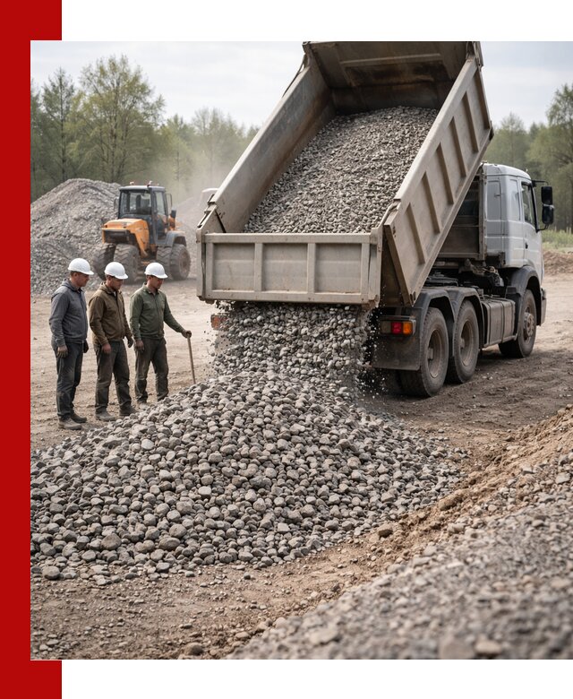 Доставка гравийного щебня фракции 70-120 в Петергофе