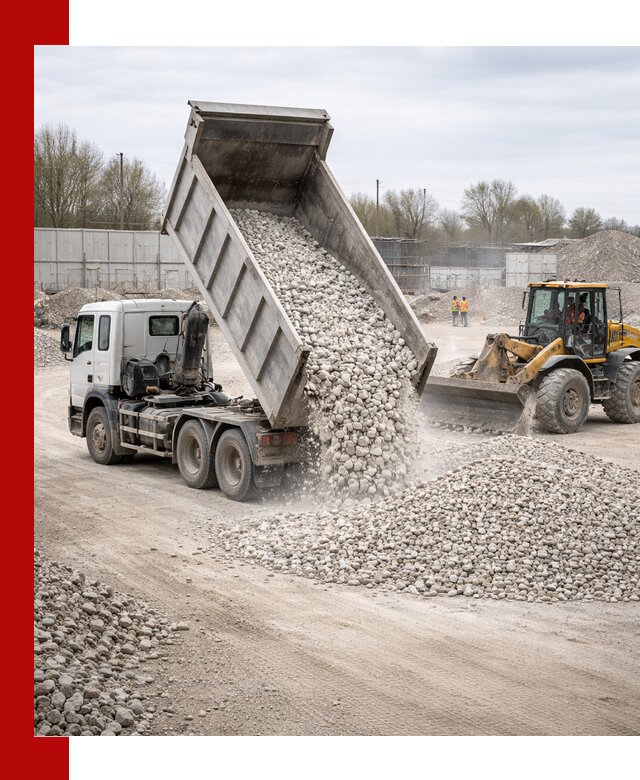 Доставка и продажа известнякового щебня в Петергофе