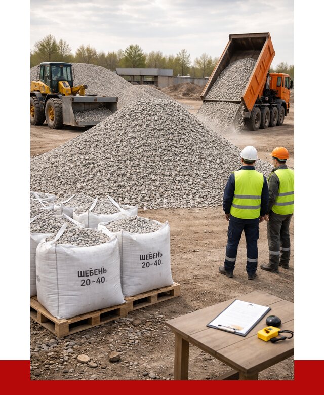 Известняковый щебень 20-40 в Петергофе от 2197 р. ПРОНЕРУДПтф