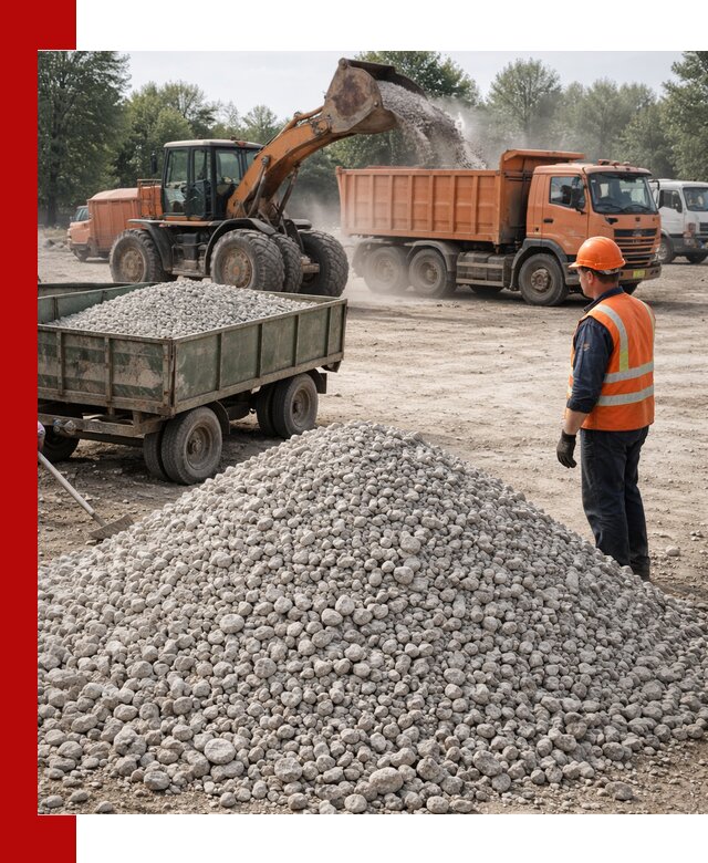 Доставка известнякового щебня фракция 20–40 в Петергофе