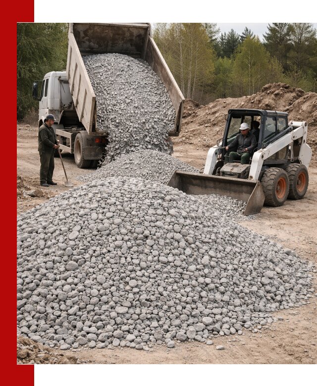 Доставка доломитового щебня в Петергофе напрямую от карьера