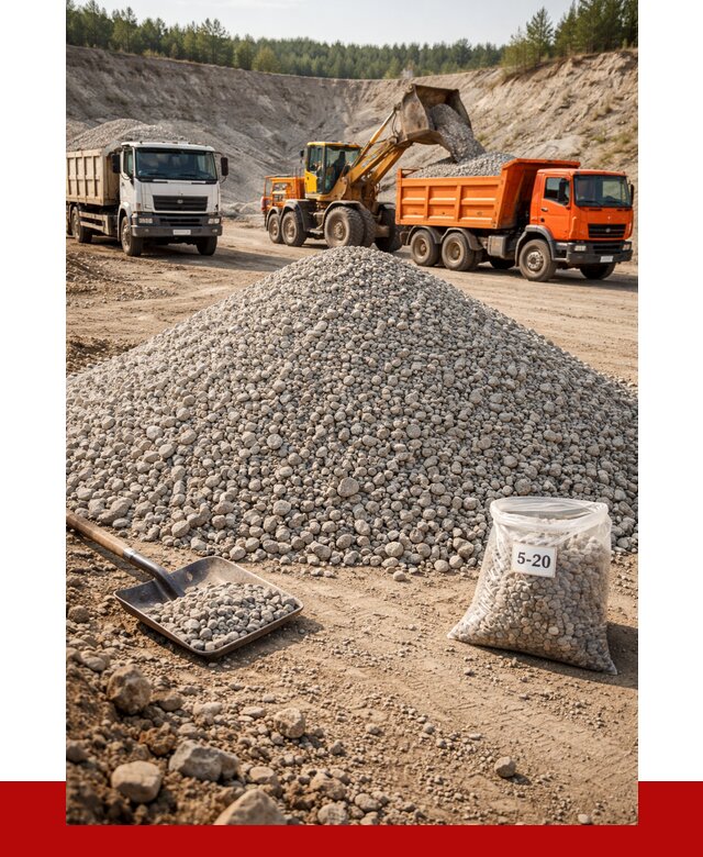 Доломитовый щебень фр. 5-20 в Петергофе от 4394 р. | ПРОНЕРУДПтф