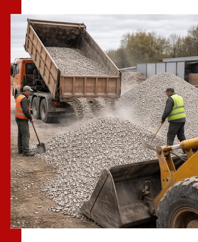 Доломитовый щебень фракции 5-20 с доставкой в Петергофе