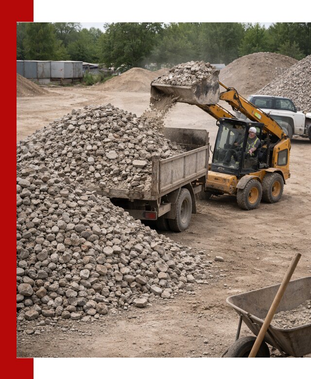 Доставка вторичного щебня в Петергофе для строительных работ