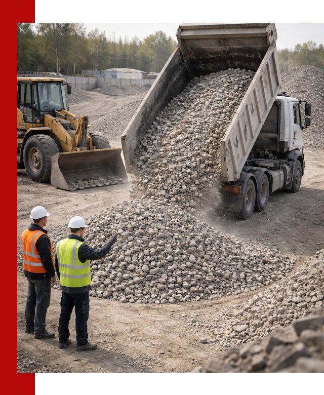 Вторичный щебень фракция 40–70 доставка в Петергофе