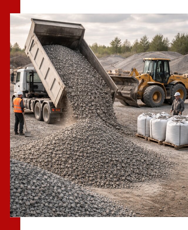 Бетонный щебень фракция 5–20 с доставкой в Петергофе