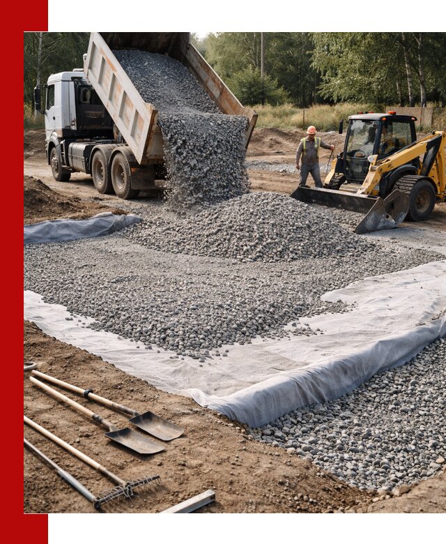 Щебень для фундамента с доставкой в Петергофе