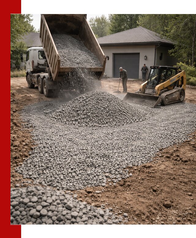 Щебень для парковки в Петергофе: доставка и укладка качественного материала