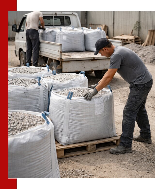 Доставка щебня в мешках по выгодным ценам в Петергофе