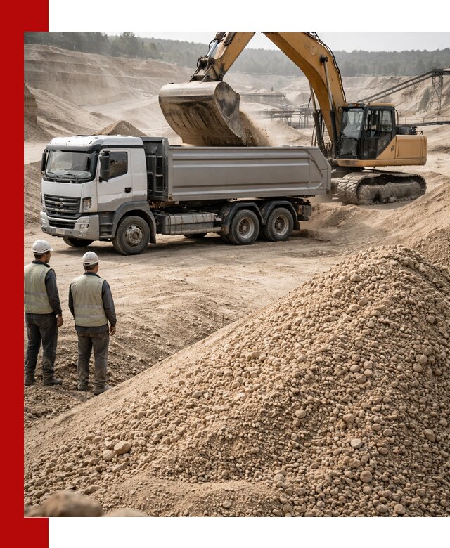 Карьерный крупнозернистый песок с доставкой в Петергофе