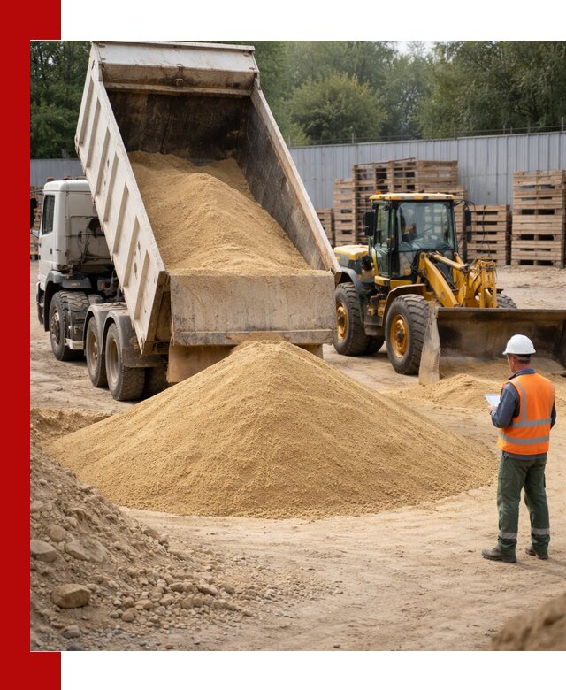 Доставка карьерного мелкозернистого песка в Петергофе
