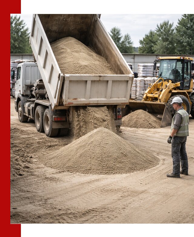 Поставка и доставка песка для бетона в Петергофе