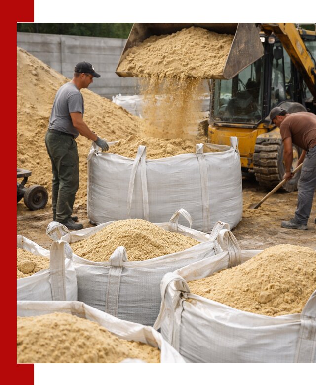 Поставка качественного песка для кладки в Петергофе