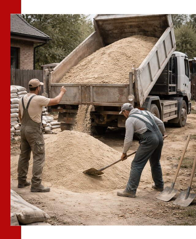 Песок для штукатурки с доставкой в Петергофе качественный и чистый