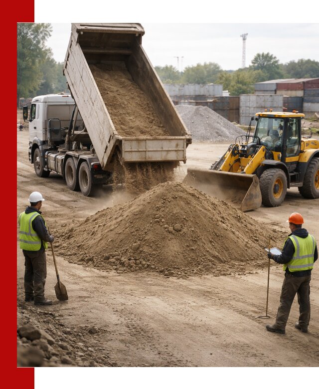 Доставка и продажа пескогрунта оптом и в розницу в Петергофе