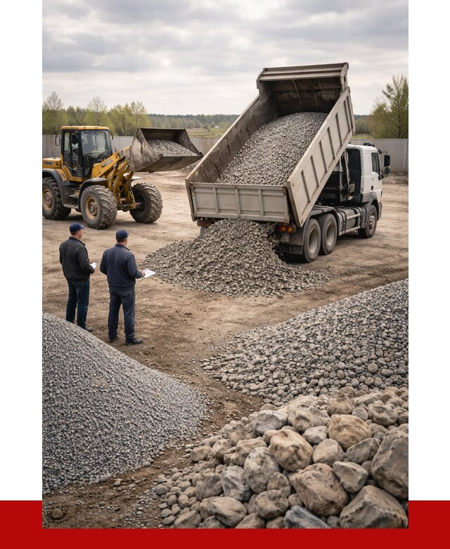 Гравий и камень с доставкой в Петергофе от 4394 р. - ПРОНЕРУДПтф