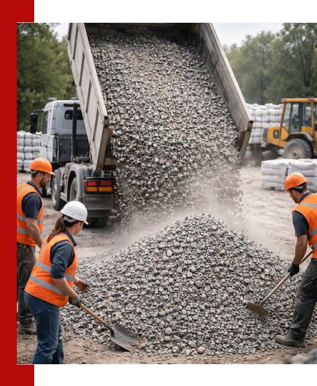 Доставка гравия и камня в Петергофе оптом и в розницу