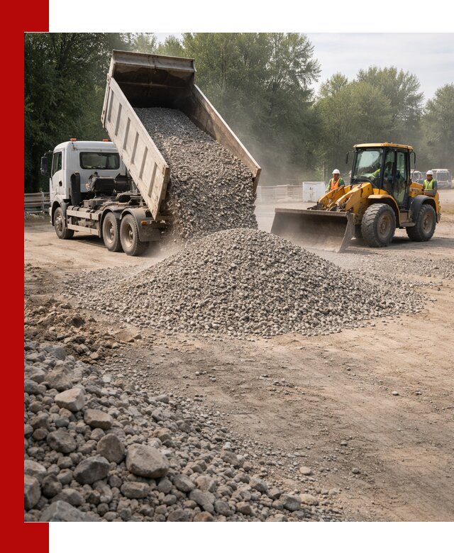 Гравий фракция 5–20 доставка в Петергофе оптом и в розницу