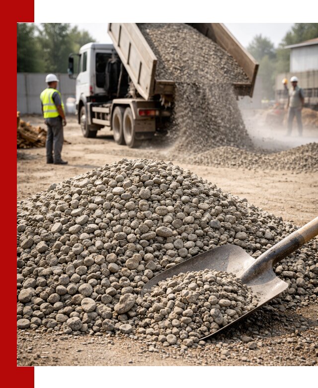 Доставка гравия фракции 20-40 в Петергофе с самосвалами