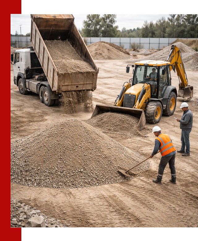 Поставка и доставка ПГС С4 в мешках и самосвалах в Петергофе