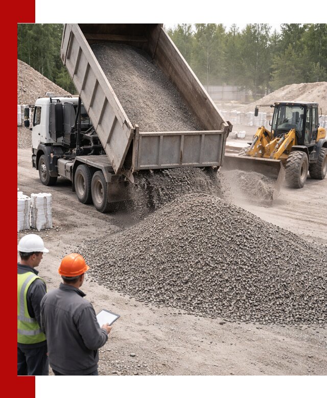 Доставка и продажа гранитного отсева 0-10 в Петергофе