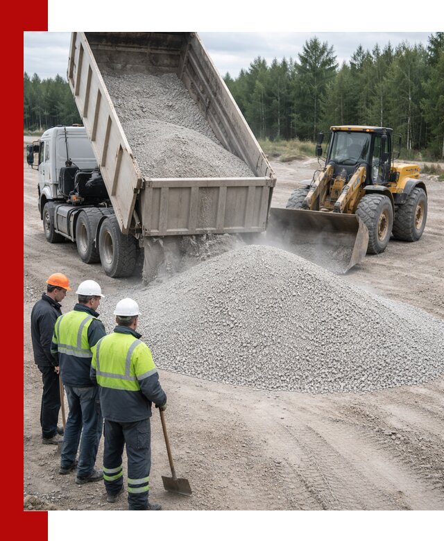 Известняковый отсев 0-5 доставка в Петергофе быстро и выгодно