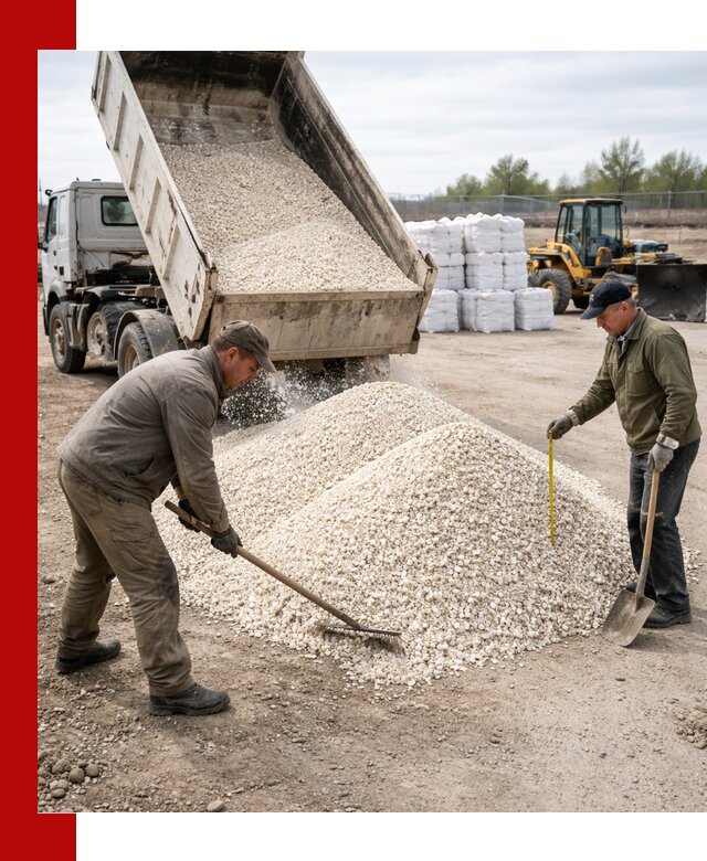 Мраморная крошка с доставкой и разгрузкой в Петергофе