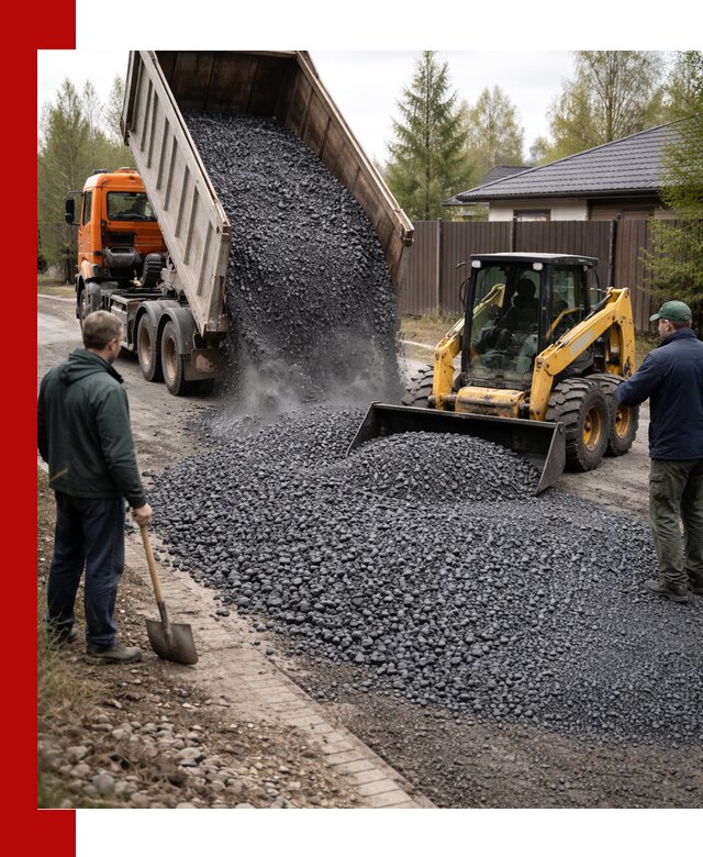 Крошка габбро с доставкой в Петергофе для строительных работ