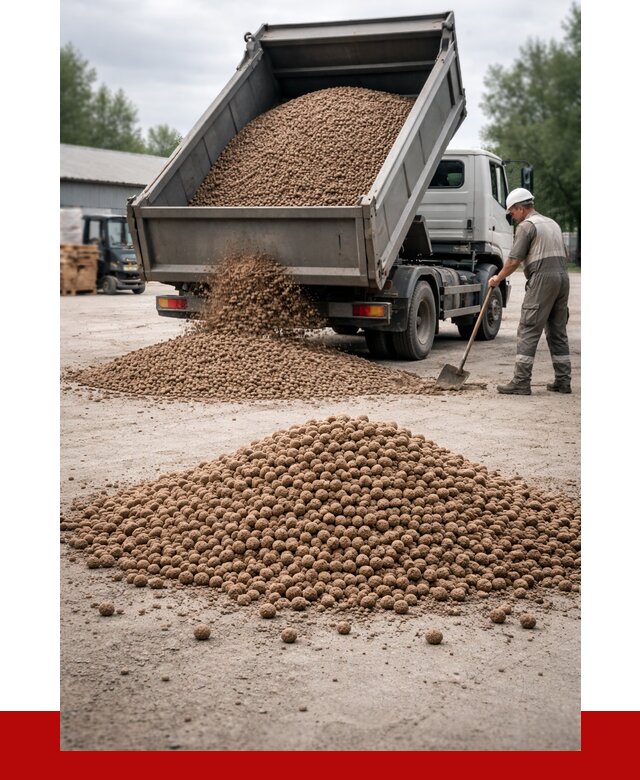 Керамзит с доставкой в Петергофе от 4394 р. за м3 | ПРОНЕРУДПтф