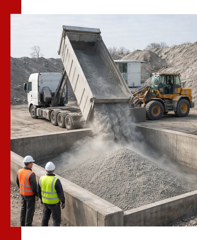 Доставка цемента навалом в Петергофе крупными партиями