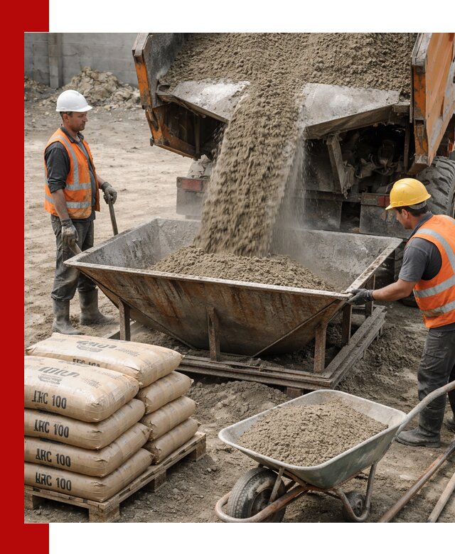 Доставка цементно-песчаной смеси М100 в Петергофе