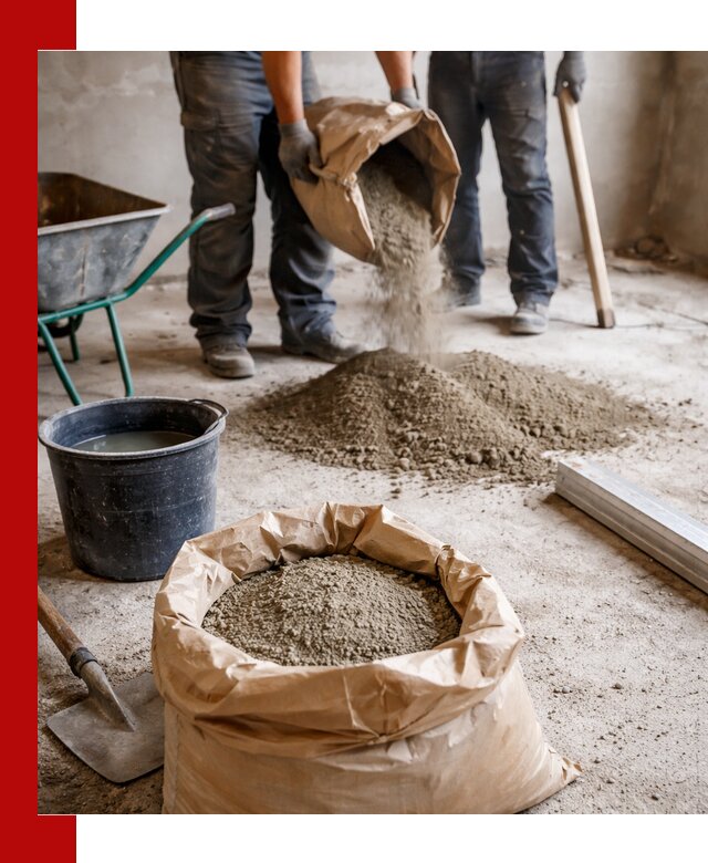 Доставка сухой смеси для стяжки в Петергофе