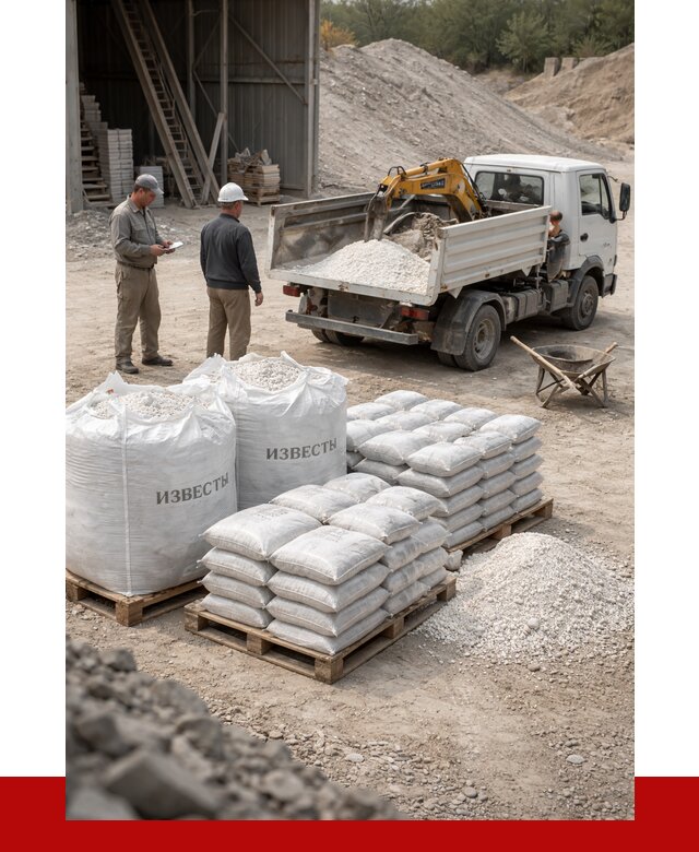 Известь строительная в Петергофе с доставкой от 4394 р. | ПРОНЕРУДПтф