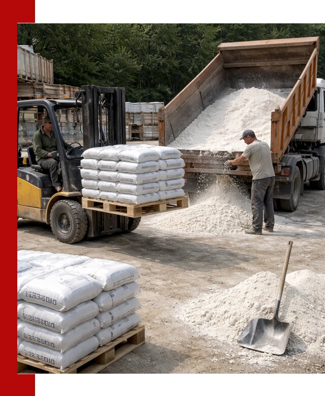 Доставка строительной извести оптом и в розницу в Петергофе