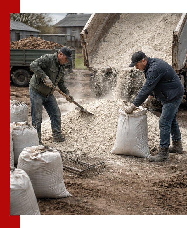 Доставка извести пушонки в Петергофе оптом и мелким оптом