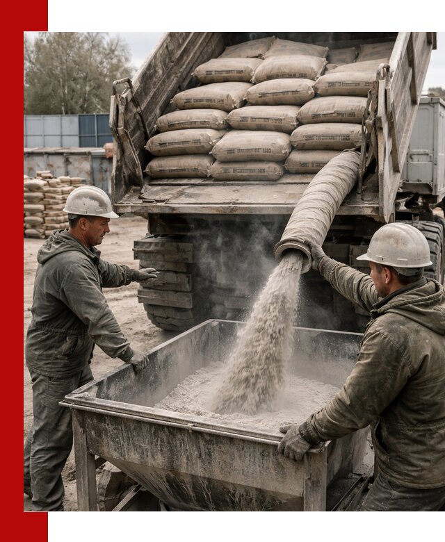 Доставка цемента М400 в Петергофе оптом и в розницу