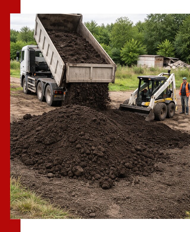 Поставка плодородной земли с доставкой самосвалом в Петергофе