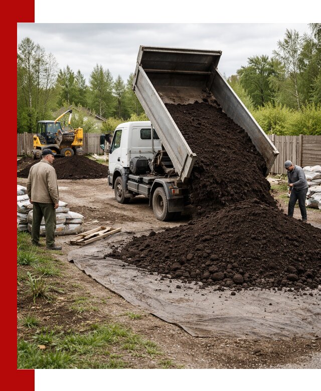 Доставка качественного почвогрунта в Петергофе оптом и в розницу