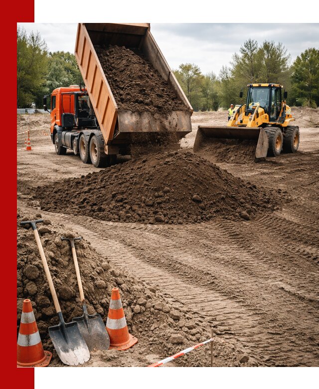 Поставка и доставка планировочного грунта в Петергофе