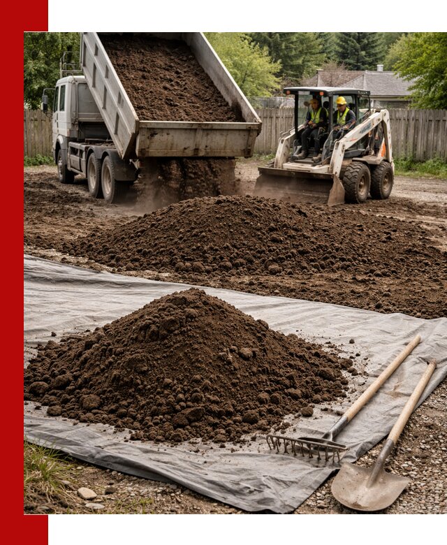 Грунт для отсыпки участка с доставкой в Петергофе