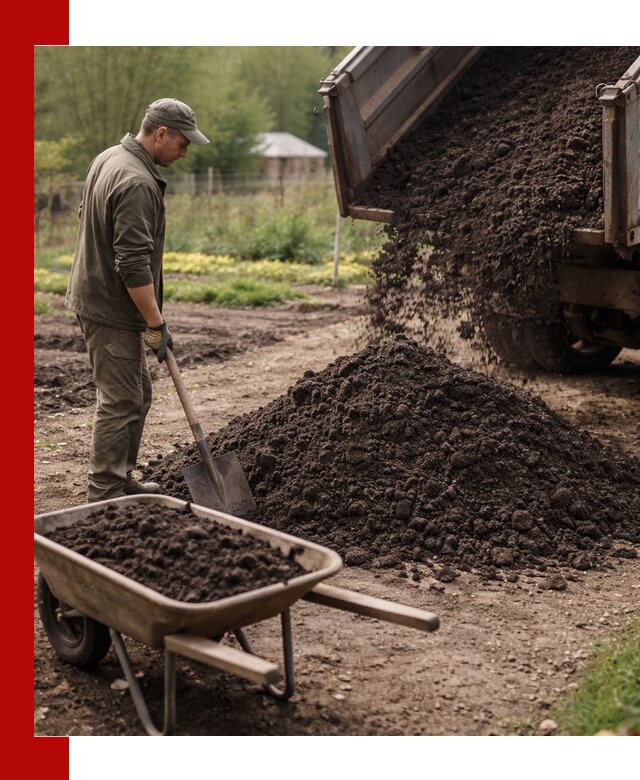 Доставка качественной земли для огорода в Петергофе