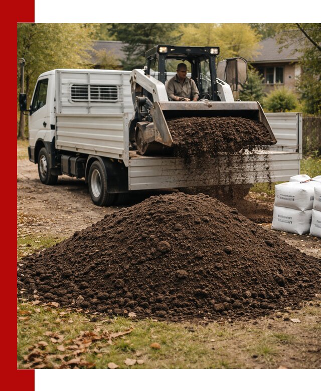 Доставка садовой земли в больших объёмах в Петергофе