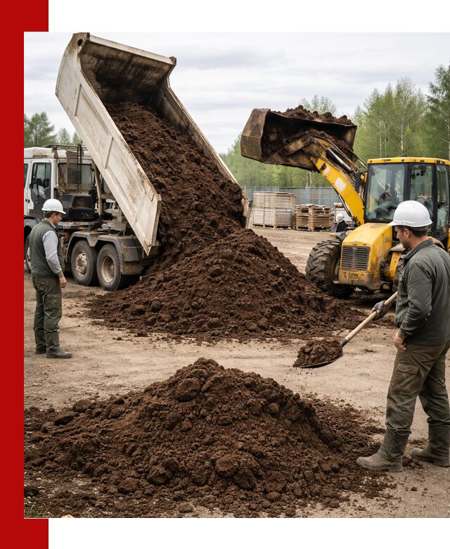 Доставка торфа оптом и в мешках в Петергофе