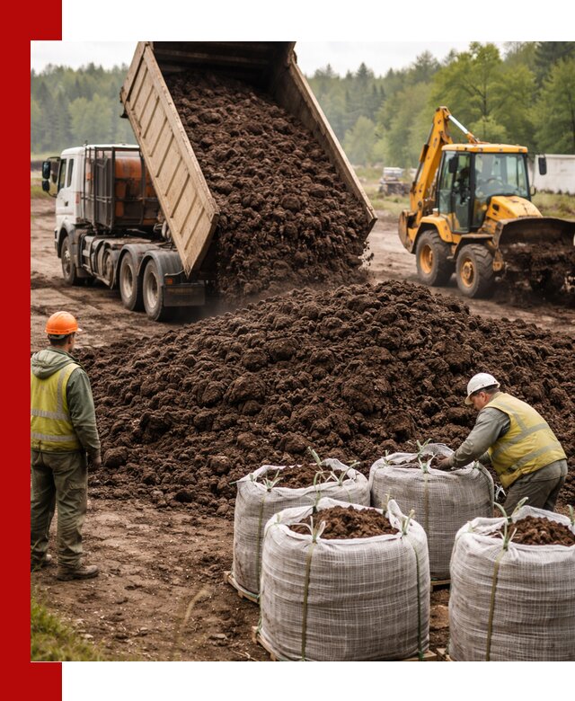 Доставка нейтрального торфа в Петергофе оптом и в розницу