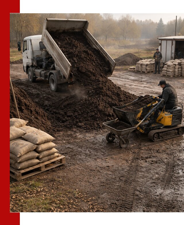 Кислый торф в доставке по выгодным ценам в Петергофе