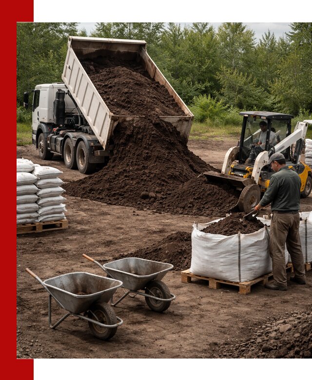 Доставка и продажа торфогрунта в Петергофе оптом и в розницу