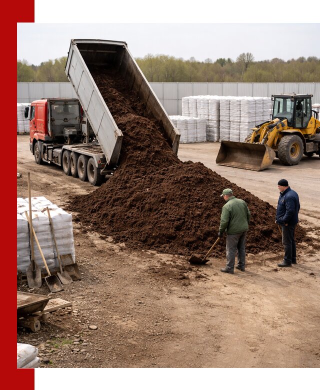 Доставка торфяных смесей оптом и в розницу в Петергофе
